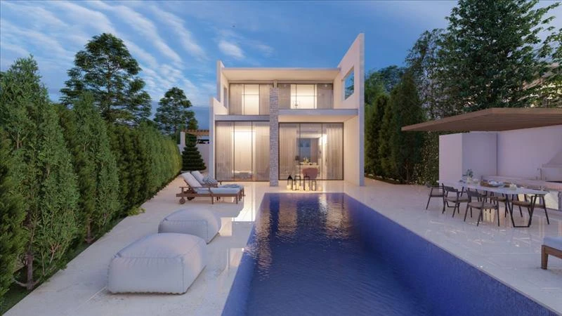 Новый комплекс вилл с бассейнами рядом с морем, Пафос, Кипр