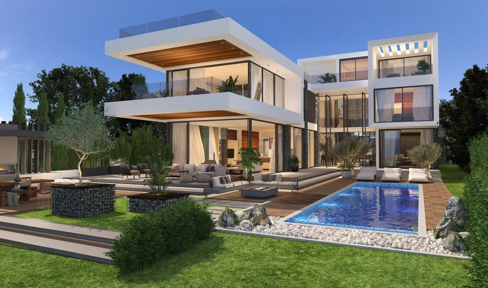 Элитная вилла с прямым выходом на песчаный пляж, Кисонерга, Кипр