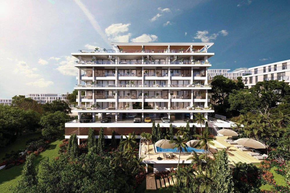 Новая резиденция премиум класса с бассейном и панорамным видом на море, Агиос Афанасиос, Кипр