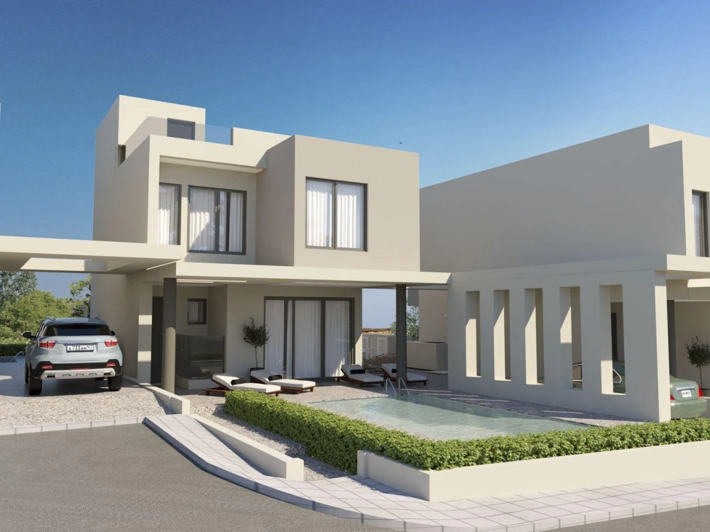 Современные виллы в закрытой резиденции, в 300 метрах от пляжа, Протарас, Кипр