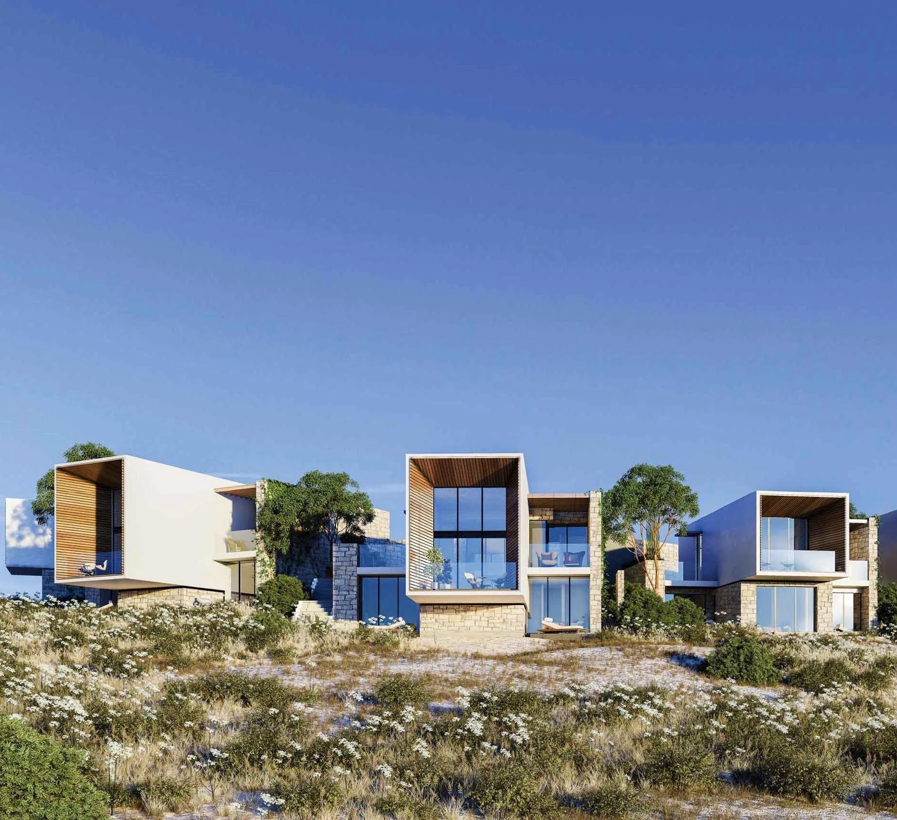 Комплекс вилл в большой резиденции с полем для гольфа, спа-центром и клубом верховой езды, Пафос, Кипр