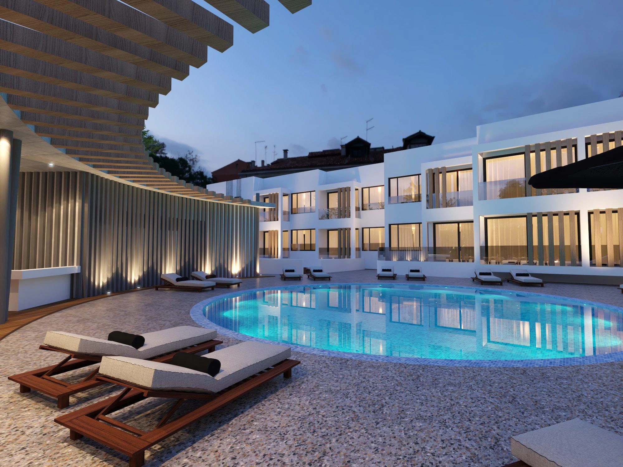 Апартаменты с обслуживанием в резиденции с бассейном и садом, в центре Айя-Напы, Кипр