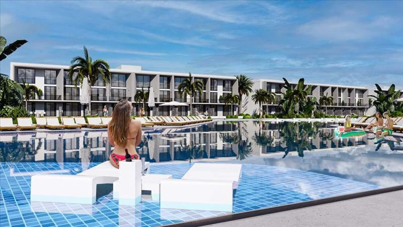 Новая резиденция премиум класса с бассейнами, спа-центром и детским клубом в 600 метрах от моря, Боаз, Северный Кипр