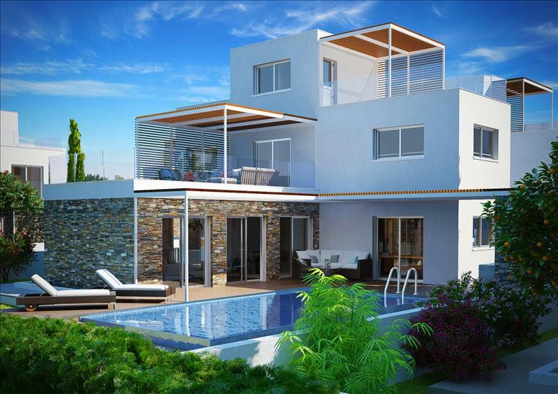 Комплекс вилл в 200 метрах от моря, Пафос, Кипр