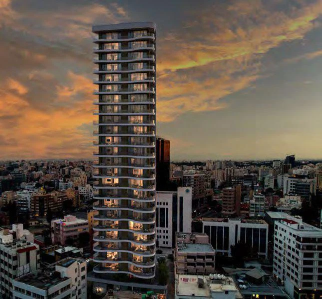 Высотная резиденция с подземной парковкой в самом центре Никосии, Кипр