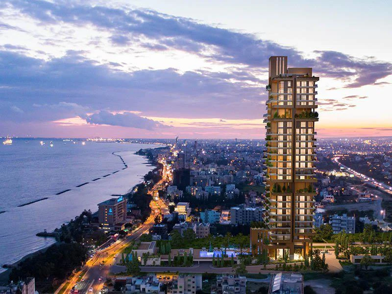 Новая высотная резиденция с бассейнами в 50 метрах от моря, Агиос Тихонас, Кипр