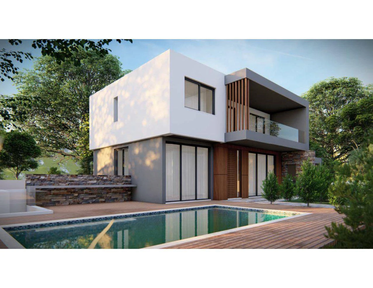 Виллы с панорамным видом недалеко от центра Пафоса, Тала, Кипр