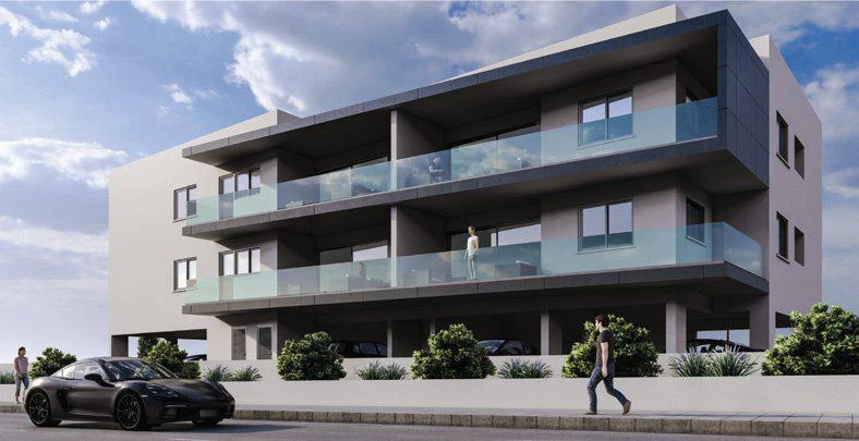 Новая малоэтажная резиденция с парковкой, Лакатамия, Кипр