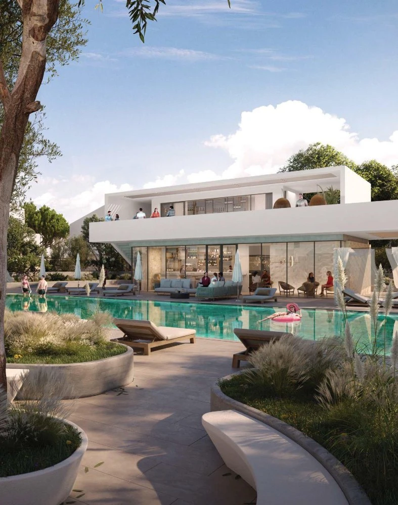 Большой закрытый комплекс вилл с бассейнами в 300 метрах от пляжей, Ороклини, Кипр