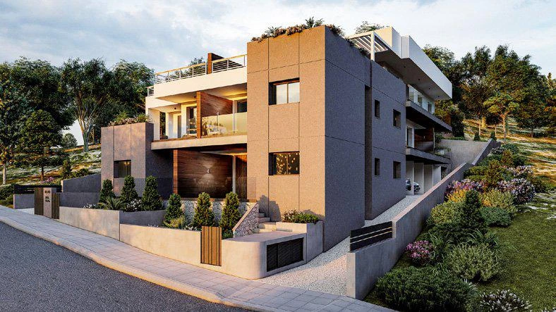 Новая малоэтажная резиденция с зеленой зоной, Лимасол, Кипр