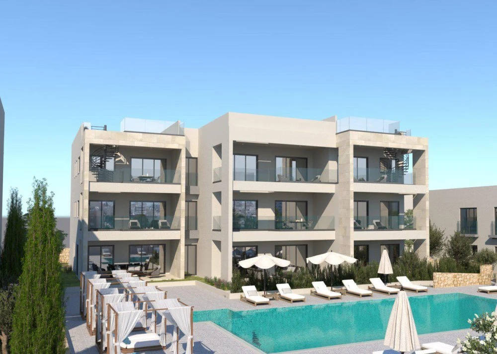 Закрытая резиденция с бассейном, спа и зелеными зонами в 500 метрах от пляжа, Каппарис, Кипр