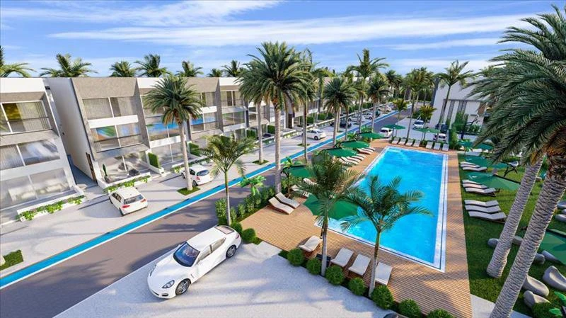 Новая резиденция с бассейном в 600 метрах от моря, Искеле, Северный Кипр