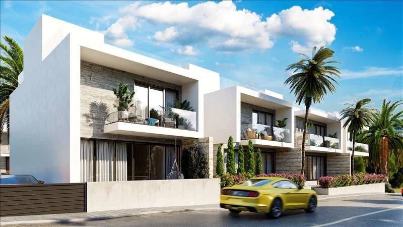 Комплекс вилл с зеленой зоной недалеко от центра Пафоса, Кипр