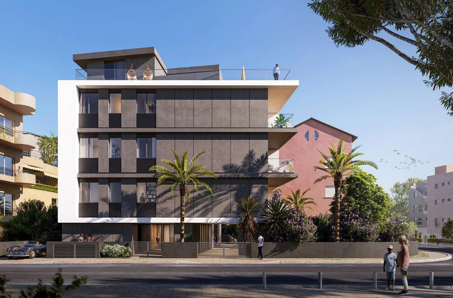 Современный закрытый жилой комплекс с бассейном в 700 метрах от пляжа, Гермасойя, Кипр