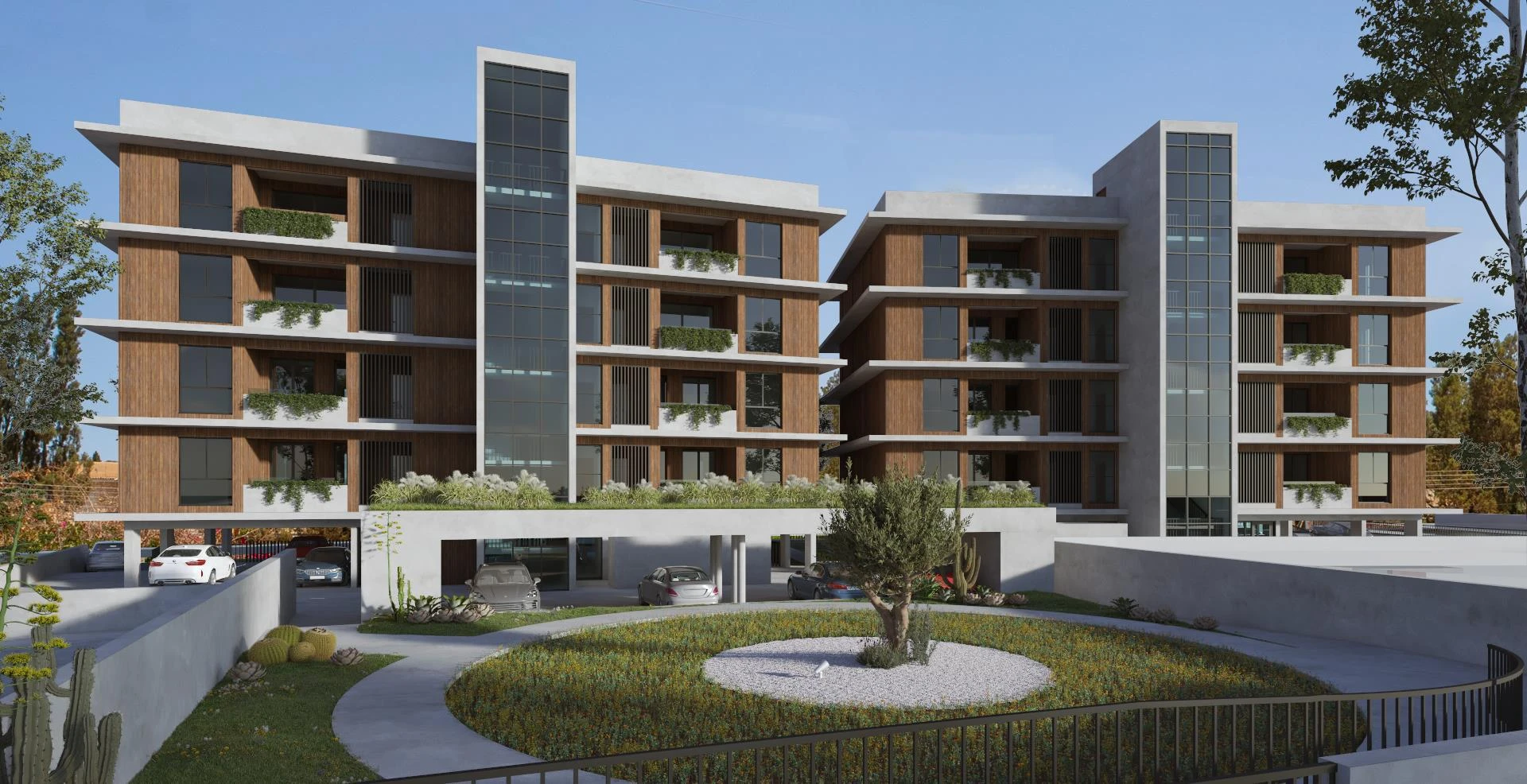 Современная резиденция с парковкой в зеленом районе, Никосия, Кипр