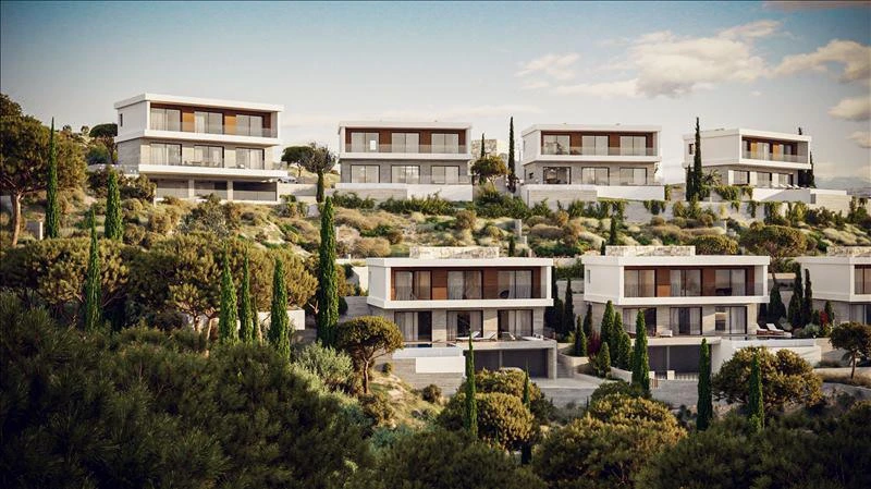 Новый комплекс меблированных вилл с панорамными видами, Эпископи, Кипр