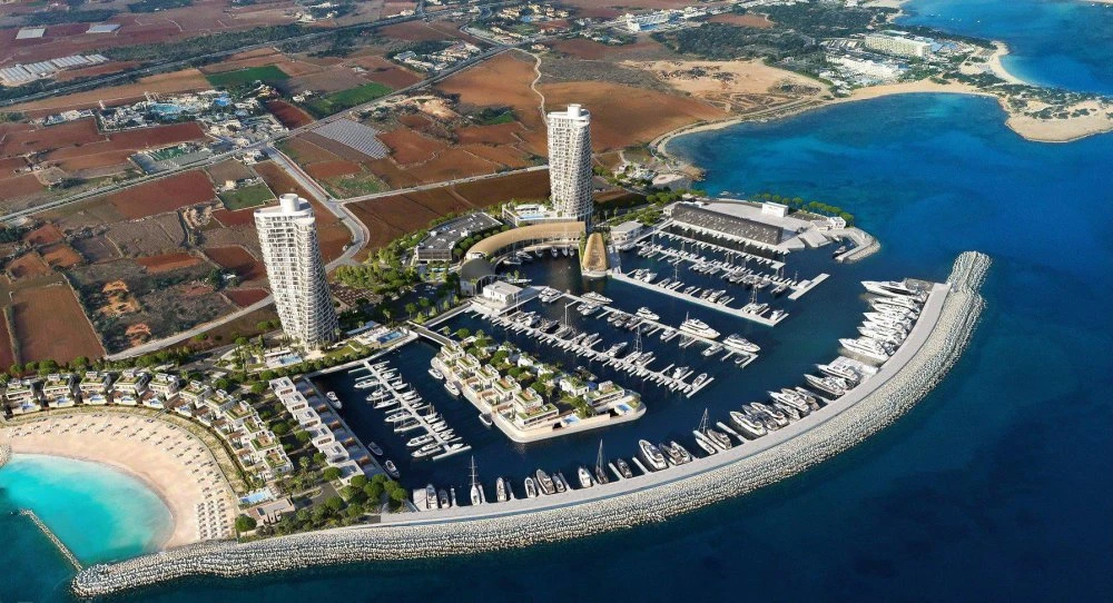 Роскошные апартаменты в лучшем жилом комплексе с портом, торговой зоной и спорткомплексом в Айя-Напе, Фамагуста, Кипр