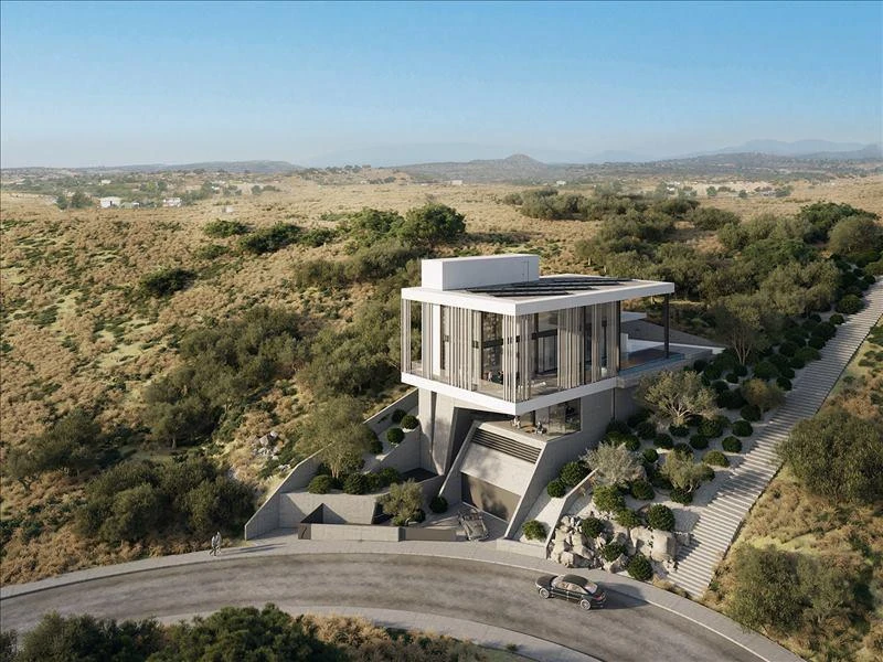 Новая элитная вилла с бассейном и панорамным видом, Гермасойя, Кипр