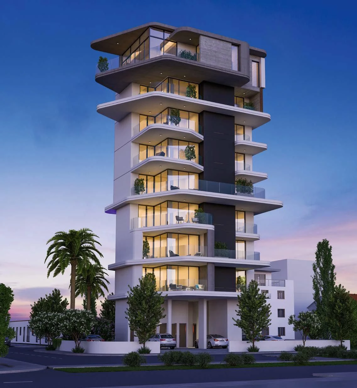 Резиденция с парковкой рядом с пляжем, Ларнака, Кипр