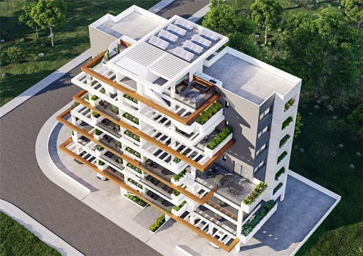 Новая резиденция с видом на море в 100 метрах от пляжа, Ларнака, Кипр