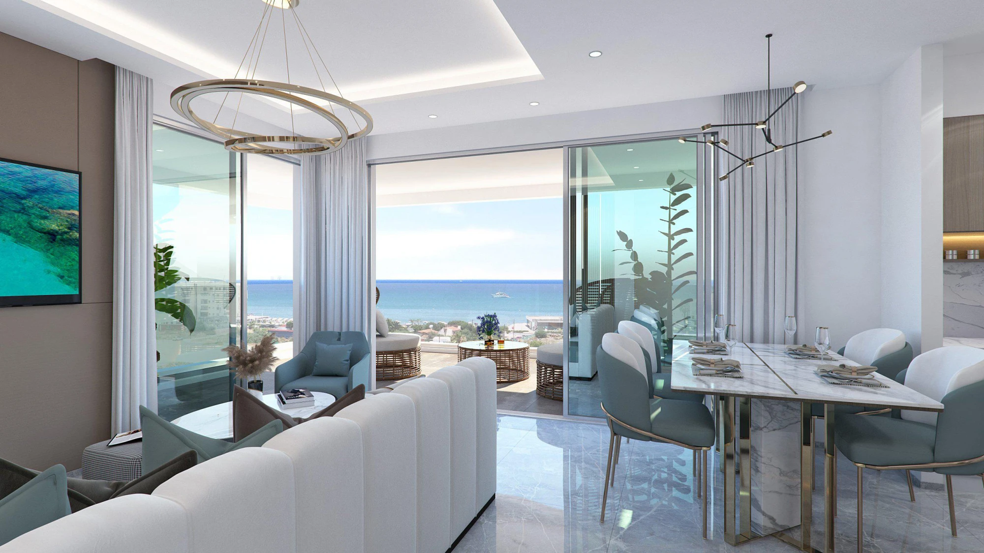 Новая резиденция с прямым выходом на пляж, Ларнака, Кипр