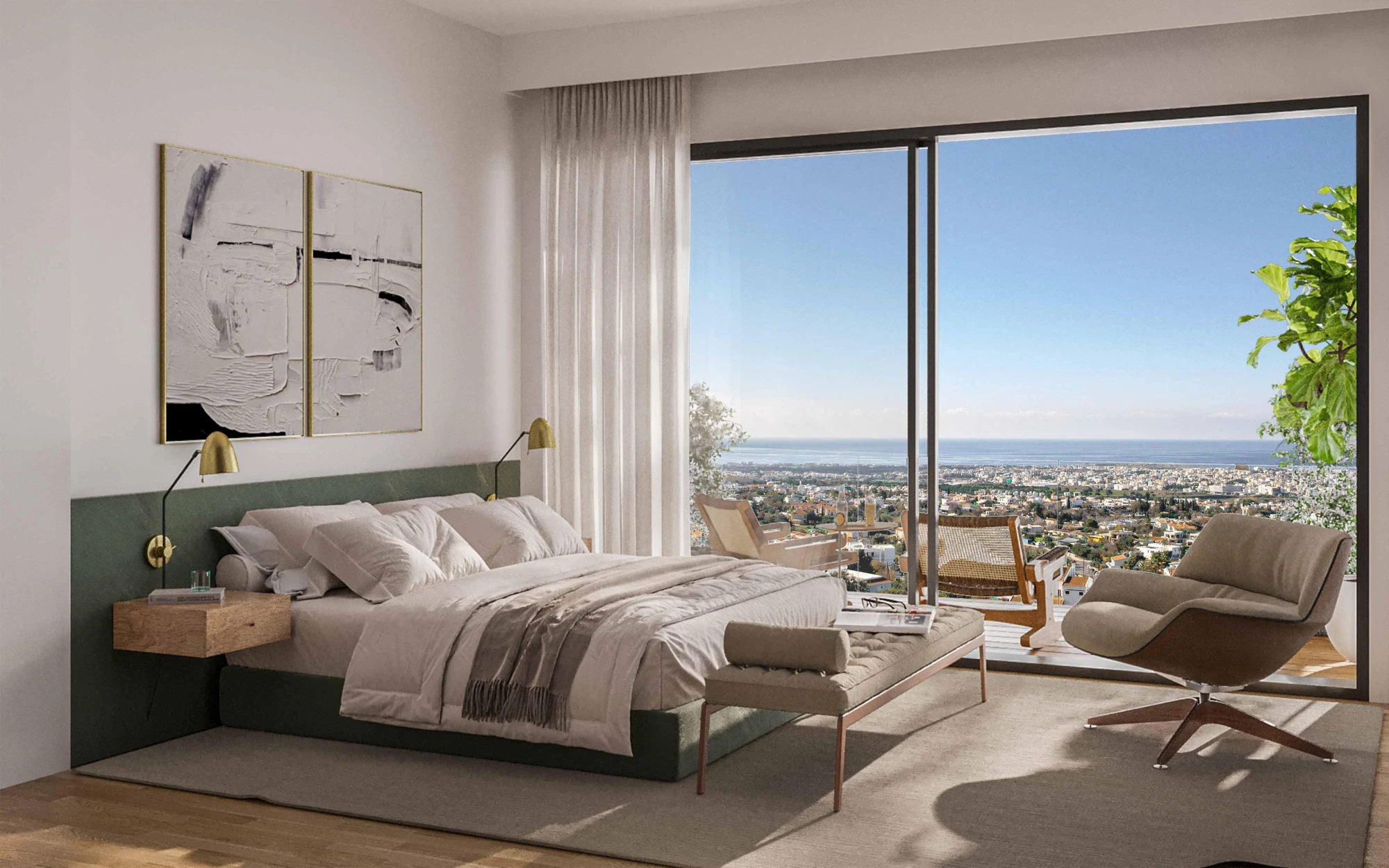 Жилой комплекс с панорамным видом на море недалеко от центра Пафоса, Кония, Кипр