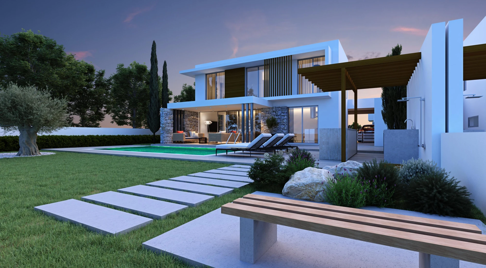 Комплекс вилл с бассейнами рядом с морем и аэропортом, Ларнака, Кипр