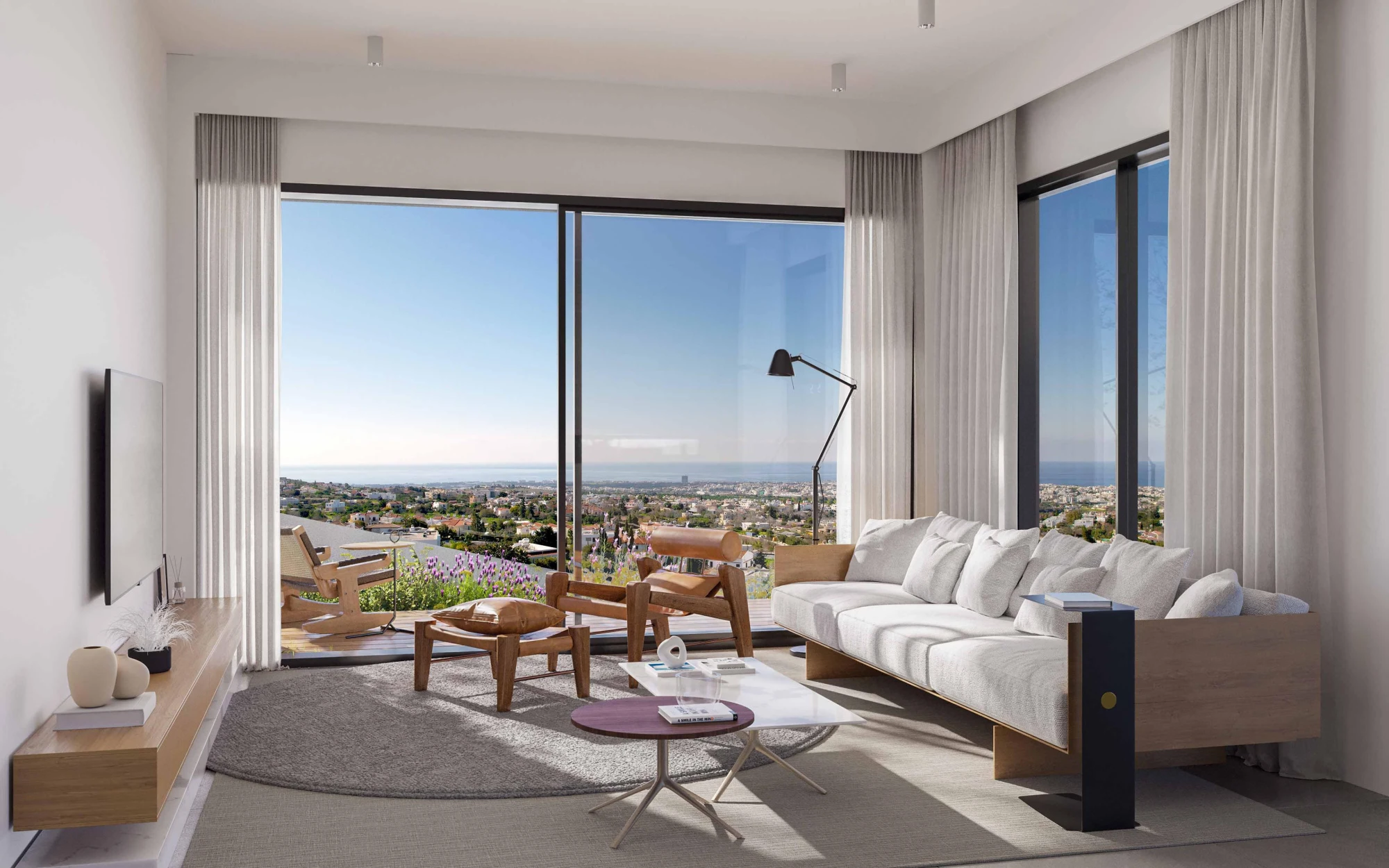 Жилой комплекс с панорамным видом на море недалеко от центра Пафоса, Кония, Кипр