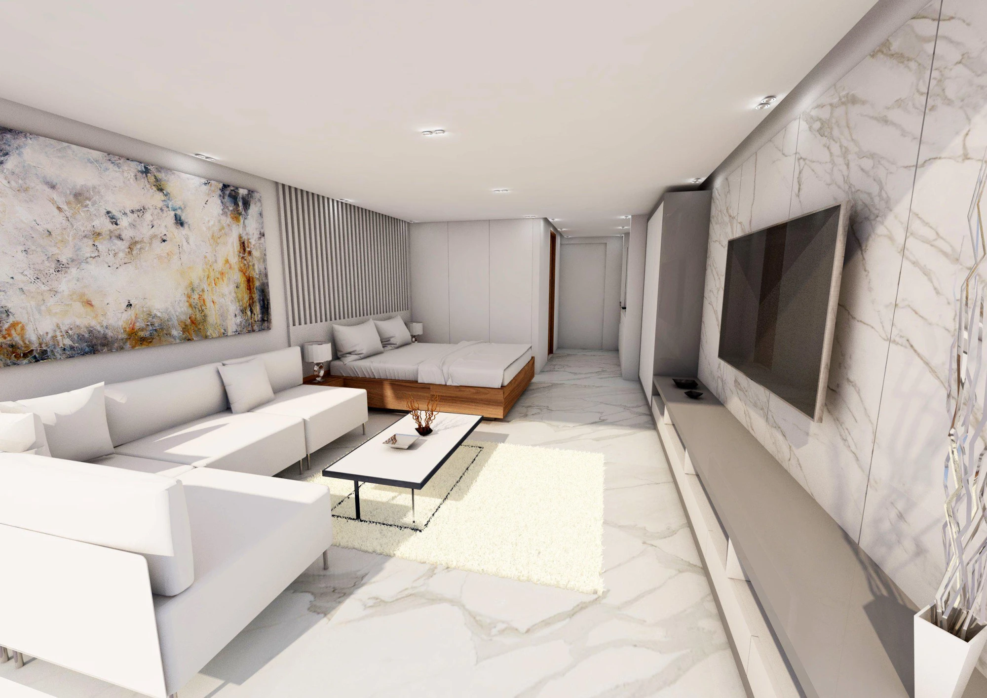 Жилой комплекс в центре города, с магазинами и садом на крыше, Ларнака, Кипр